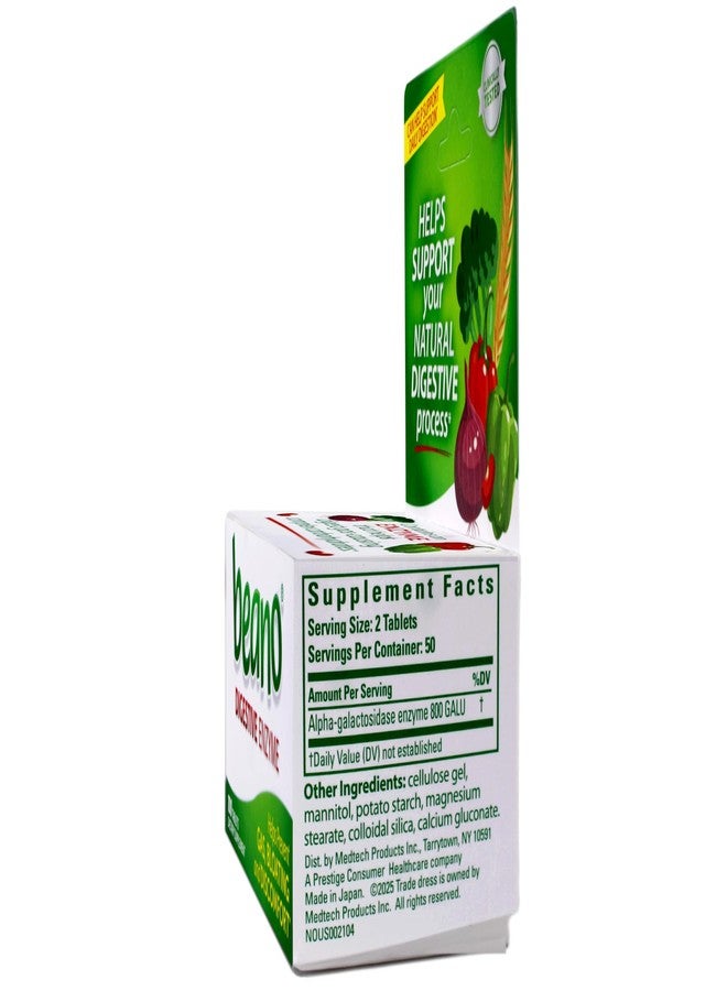 Beano Food Enzyme, 100 Tablets Each (Value Pack of 3) - Image 2